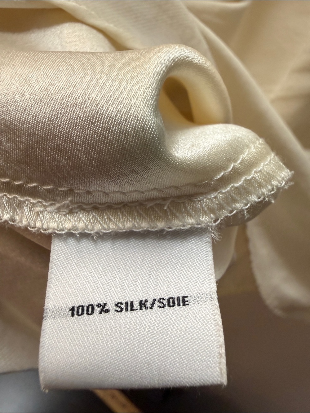 Lafayette 148 New York 100% Silk Blouse Top Size 14 Ivory Side Drape Rushed - Picture 4 of 11